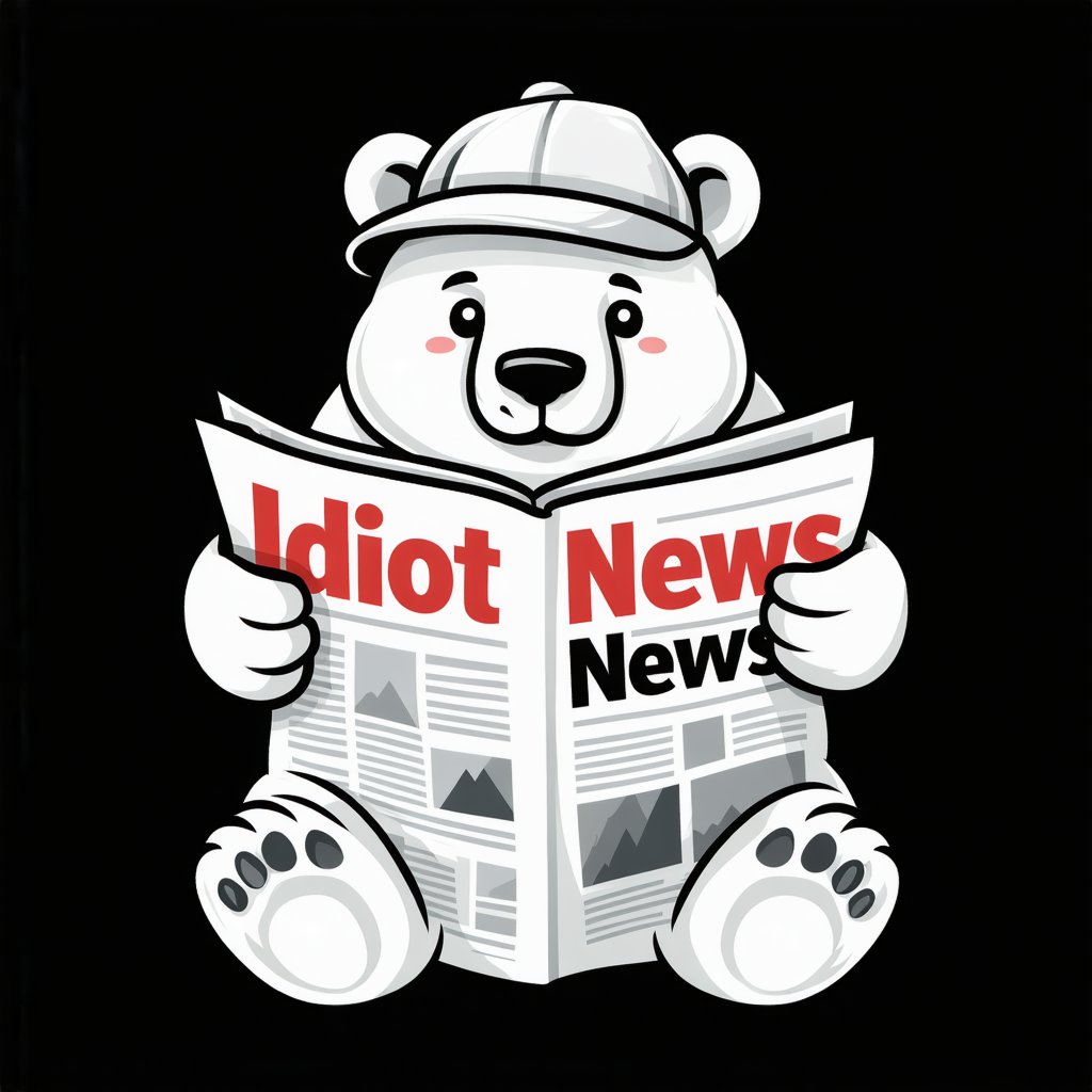 wtfnewsroom Logo - A bear reading wtfnewsroom